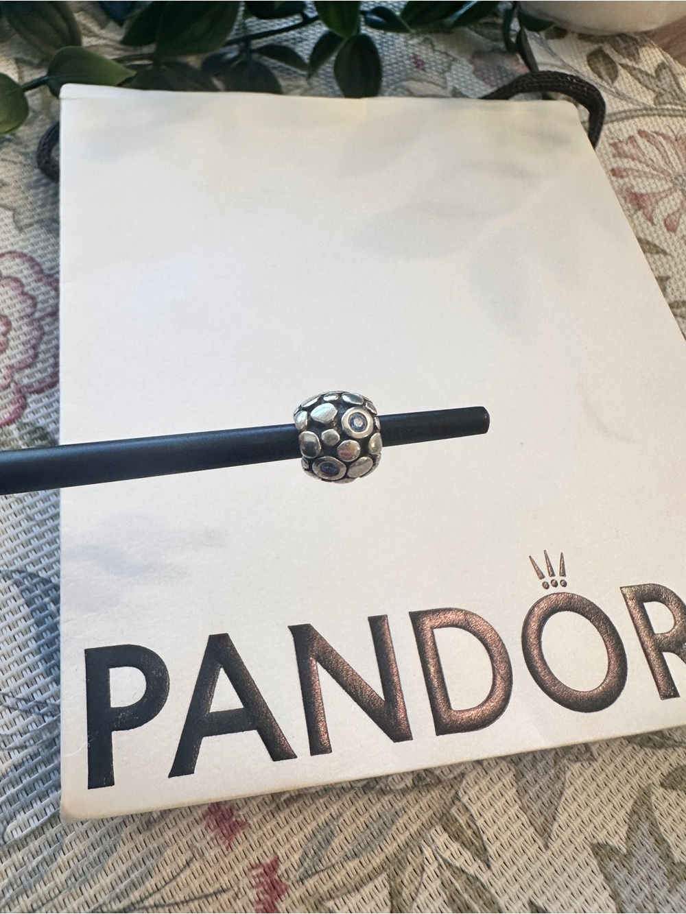 Pandora charm with blue stones